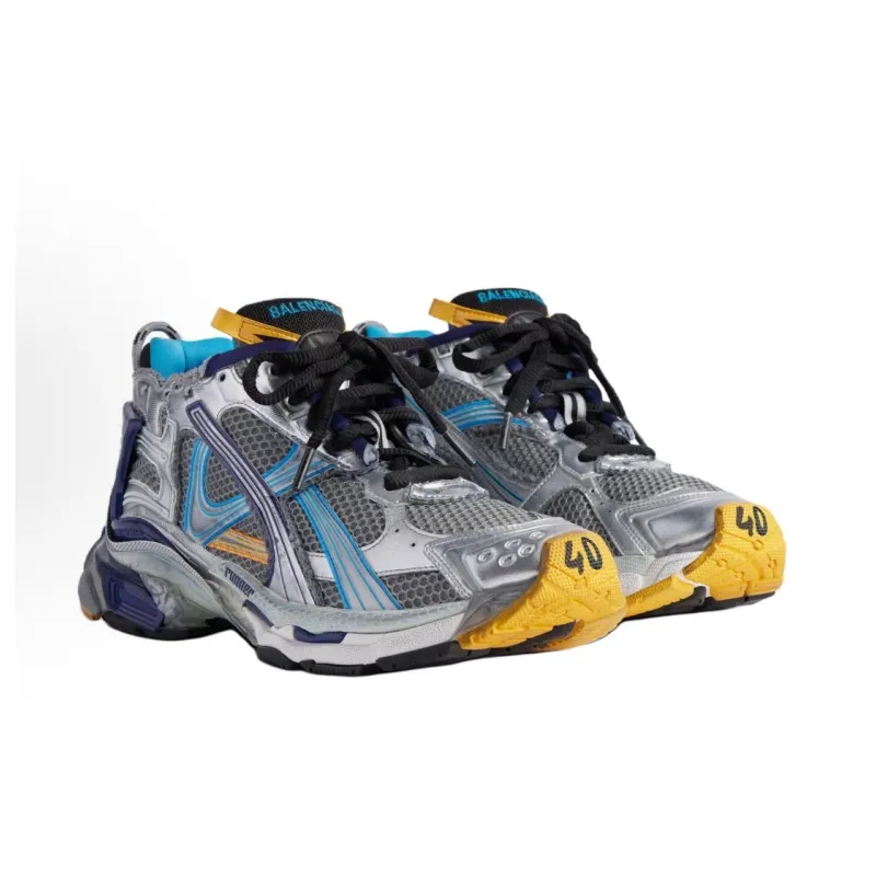 Balenciaga Runner Grey Blue Orange Aqua  772774W3RMU1474