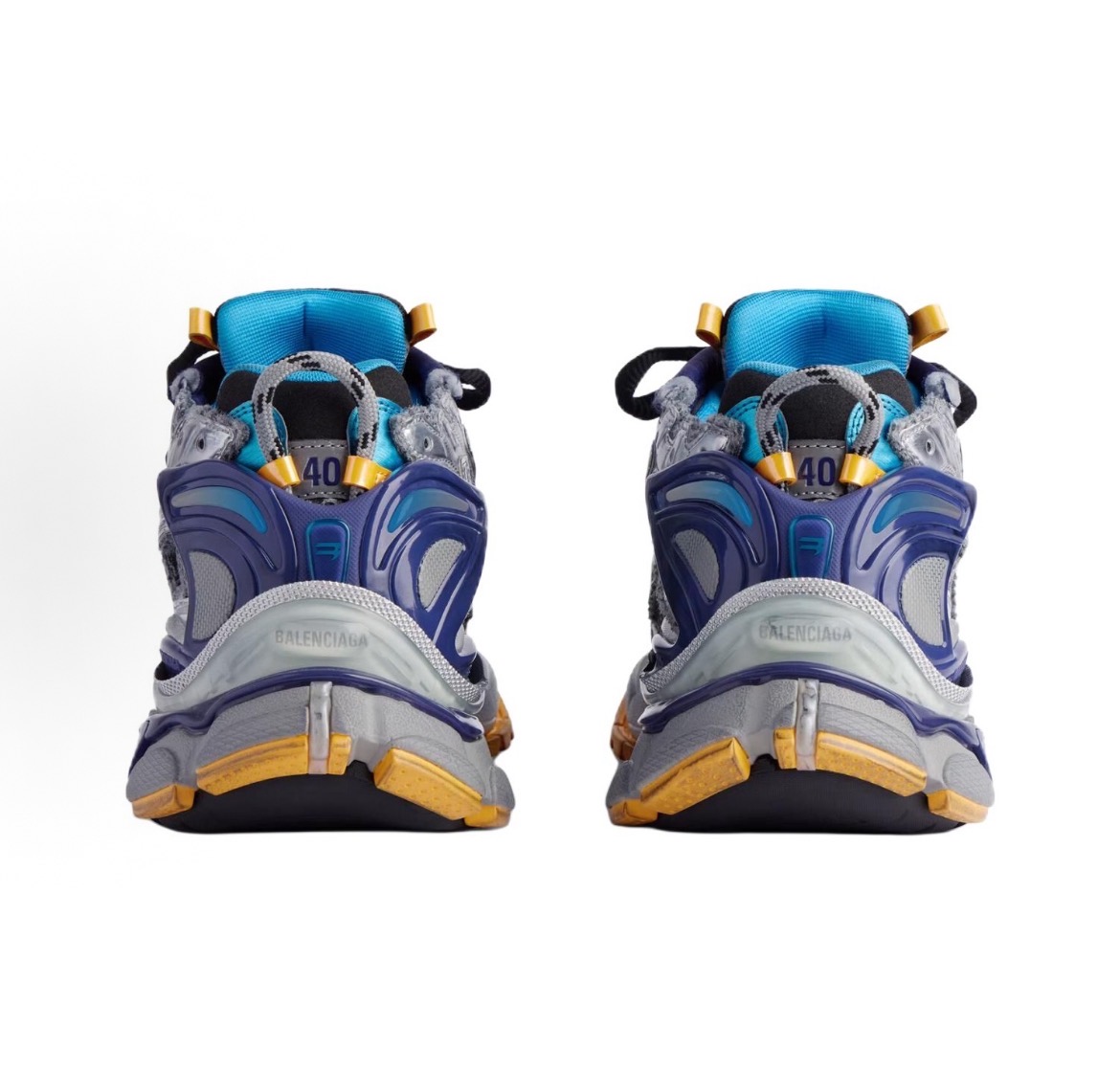 Balenciaga Runner Grey Blue Orange Aqua 772774W3RMU1474
