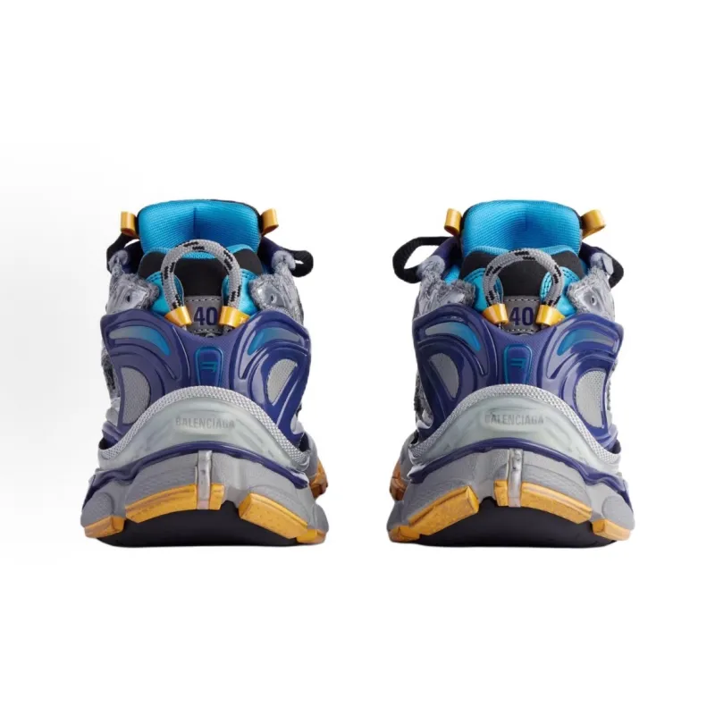 Balenciaga Runner Grey Blue Orange Aqua  772774W3RMU1474