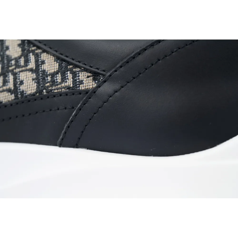 Dior B25 Runner Black Smooth Calfskin Oblique Jacquard 3SN299ZIR_H965