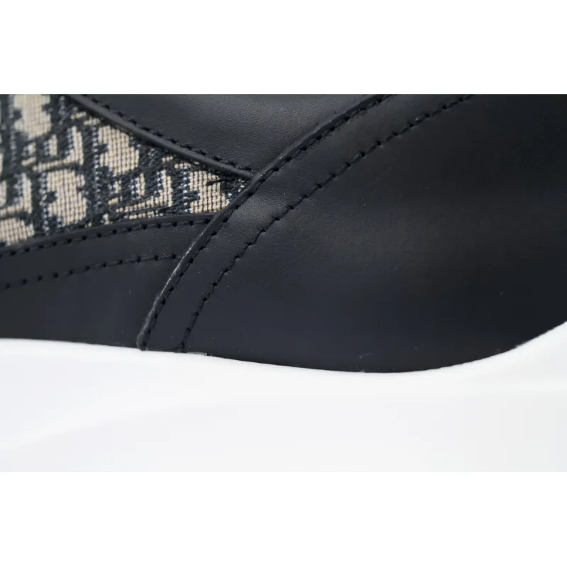 Dior B25 Runner Black Smooth Calfskin Oblique Jacquard 3SN299ZIR_H965