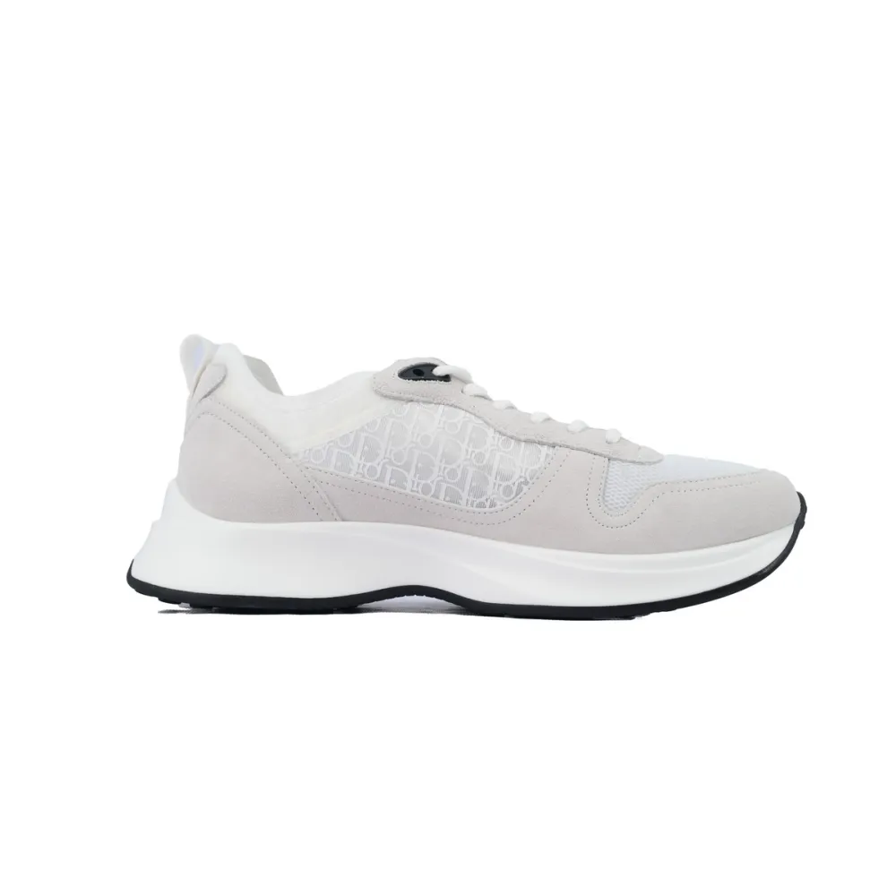 Dior B25 Runner White Oblique Suede  3SN259YTR_H069