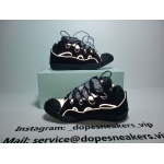 Lanvin Leather Curb Triple Black Sliver