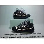 Lanvin Leather Curb Triple Black Sliver