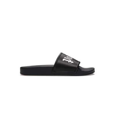 Palm Angels Pool Slides Black PMIC001S21PLA0011001 02