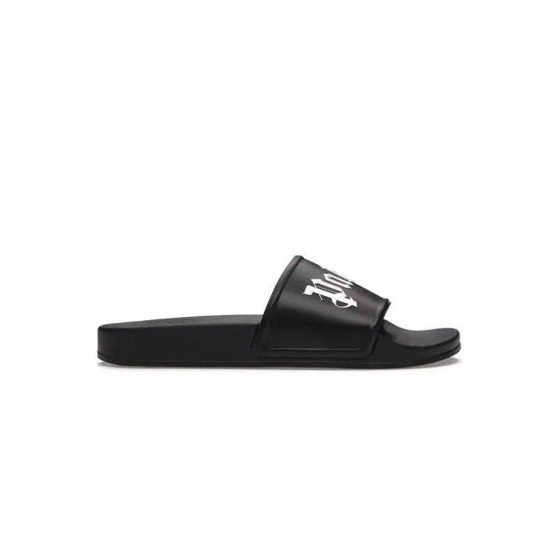 Palm Angels Pool Slides Black PMIC001S21PLA0011001