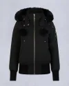 Moose Knuckles Black Jacket Black Wool Collar（NFC) 