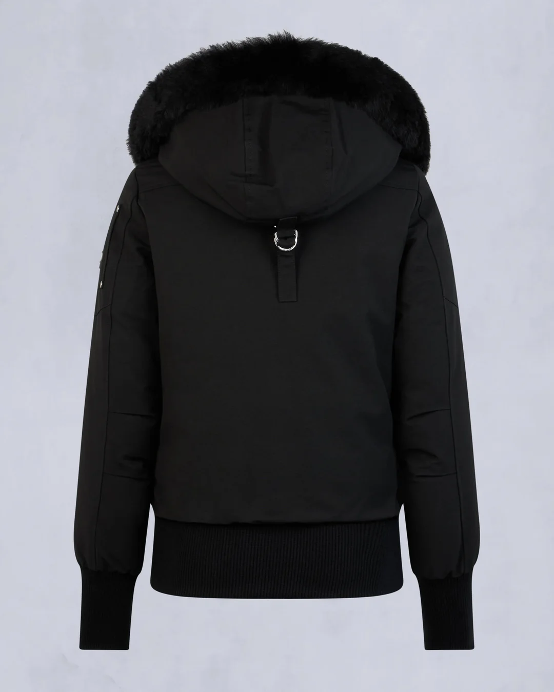Moose Knuckles Black Jacket Black Wool Collar(NFC)