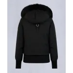 Moose Knuckles Black Jacket Black Wool Collar（NFC) 