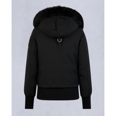 Moose Knuckles Black Jacket Black Wool Collar（NFC)  02