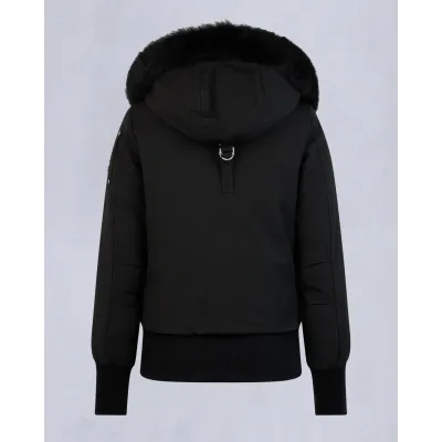 Moose Knuckles Black Jacket Black Wool Collar（NFC)  02