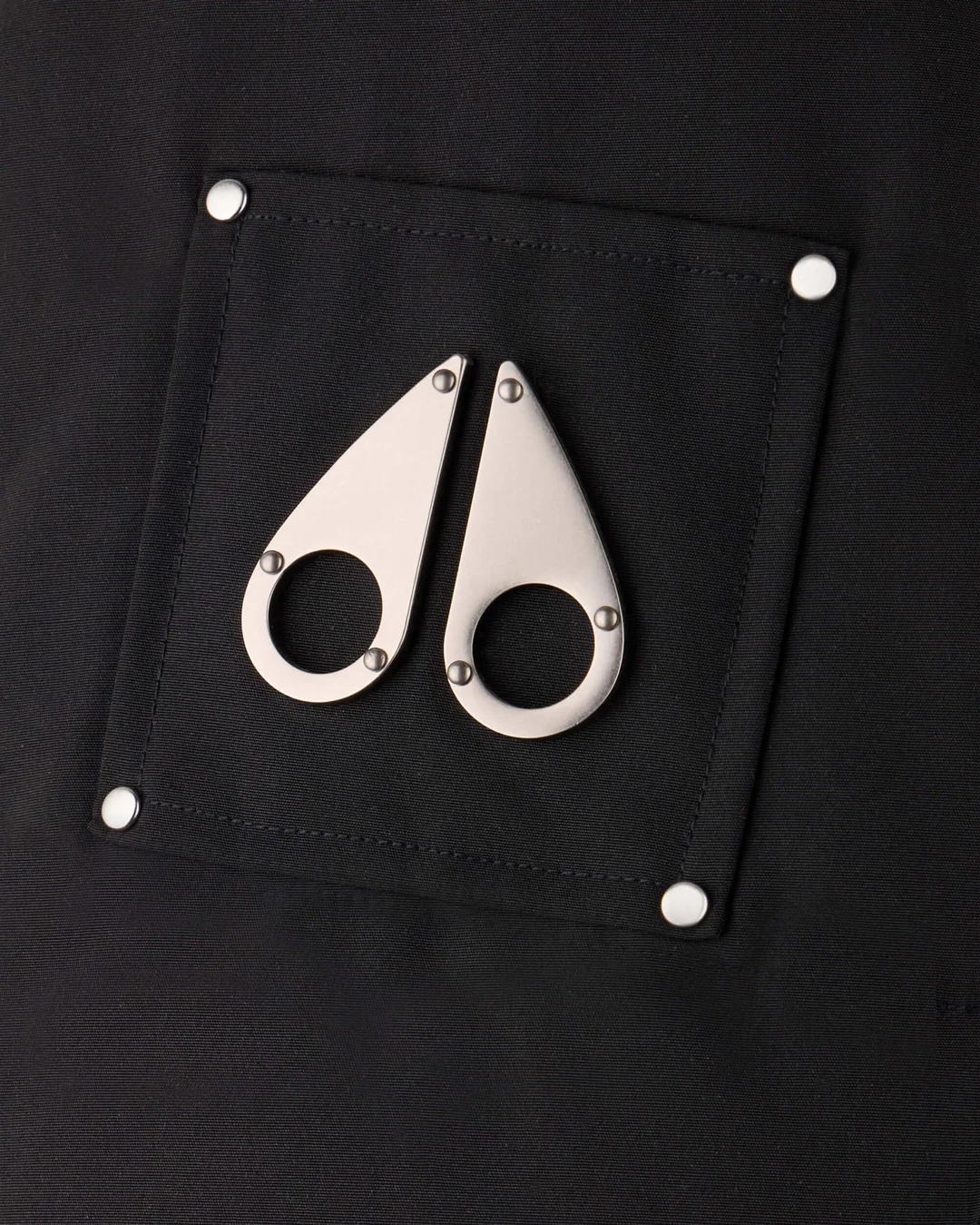 Moose Knuckles Black Jacket Black Wool Collar(NFC)