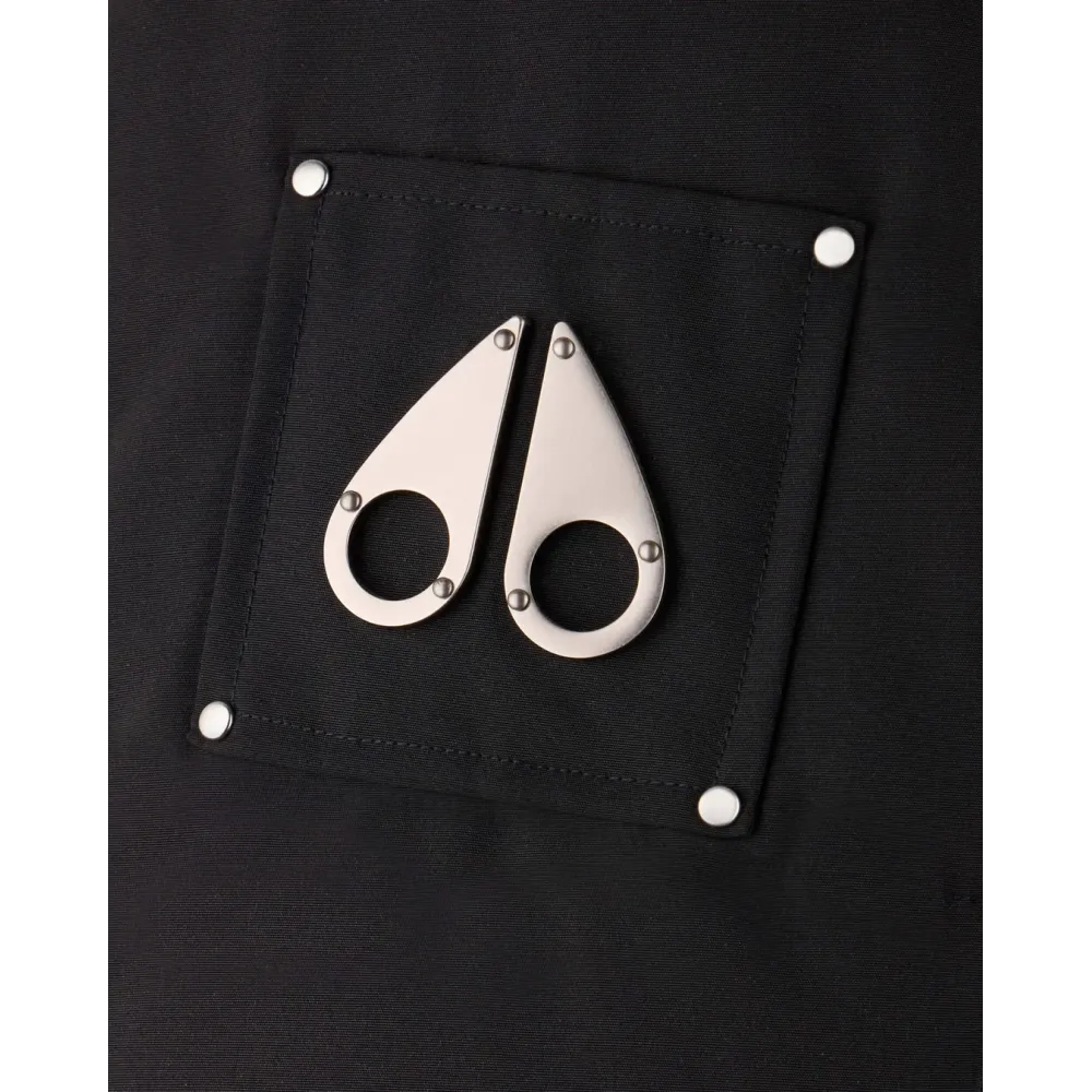 Moose Knuckles Black Jacket Black Wool Collar（NFC) 
