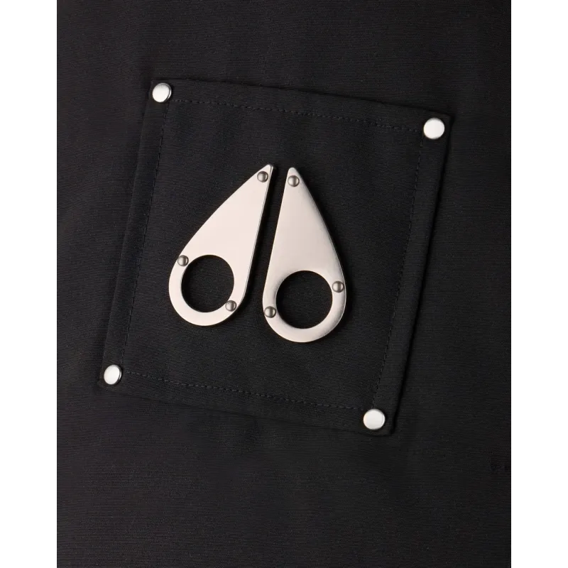Moose Knuckles Black Jacket Black Wool Collar（NFC) 
