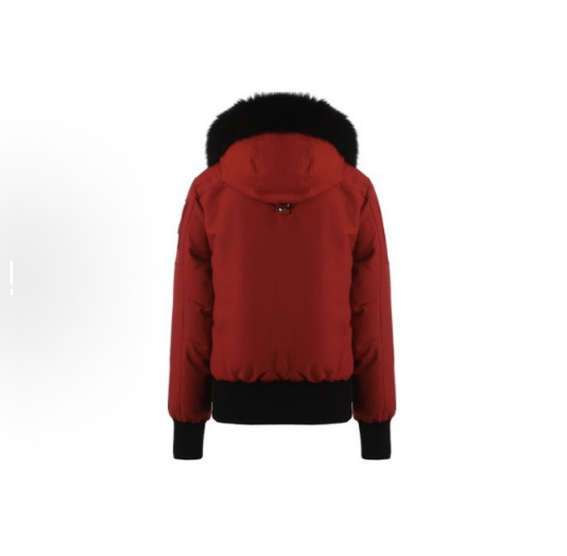 Moose Knuckles Red Jacket Black Wool Collar(NFC)