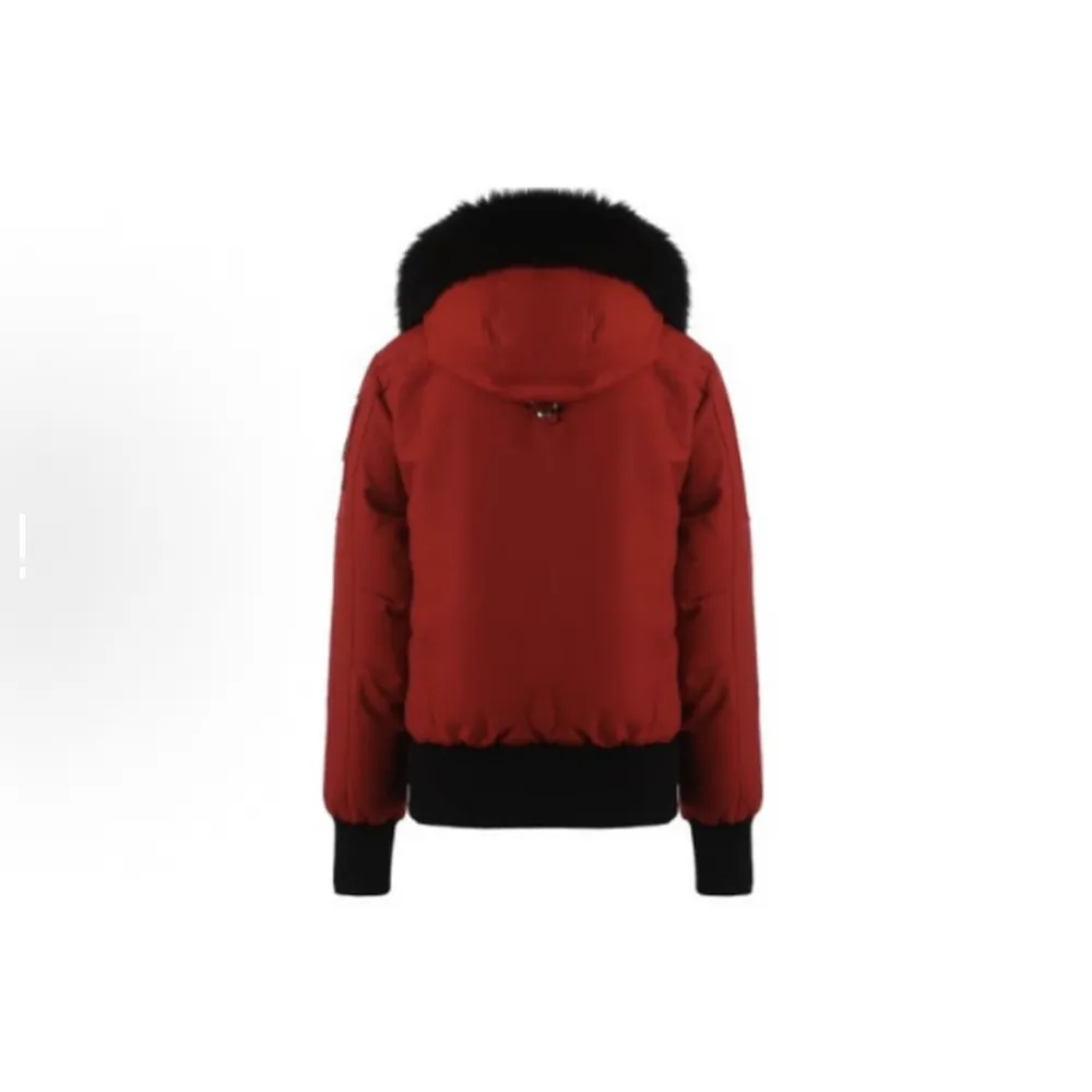 Moose Knuckles Red Jacket Black Wool Collar（NFC) 