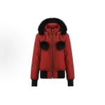 Moose Knuckles Red Jacket Black Wool Collar（NFC) 