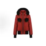 Moose Knuckles Red Jacket Black Wool Collar（NFC) 