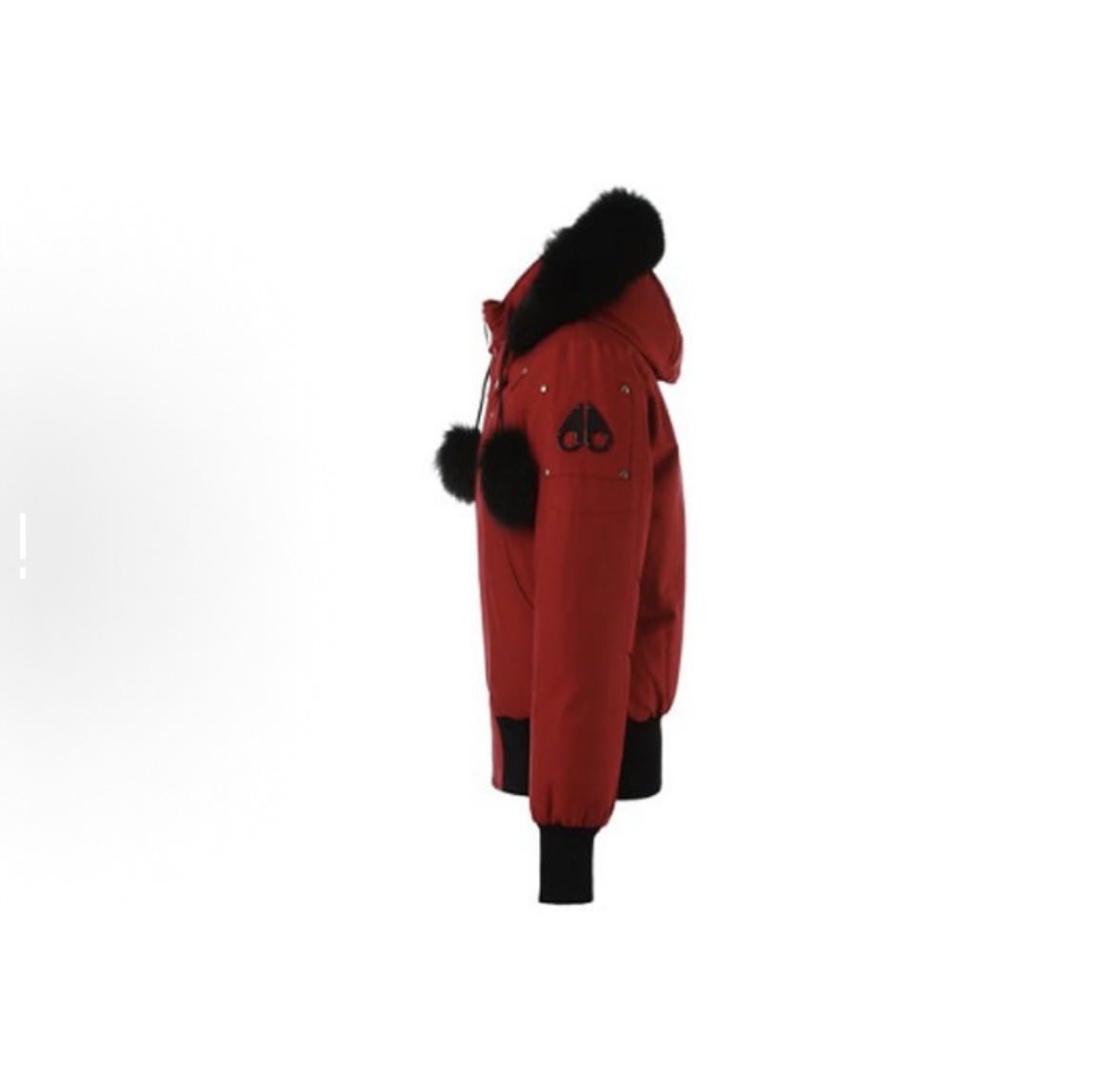 Moose Knuckles Red Jacket Black Wool Collar(NFC)