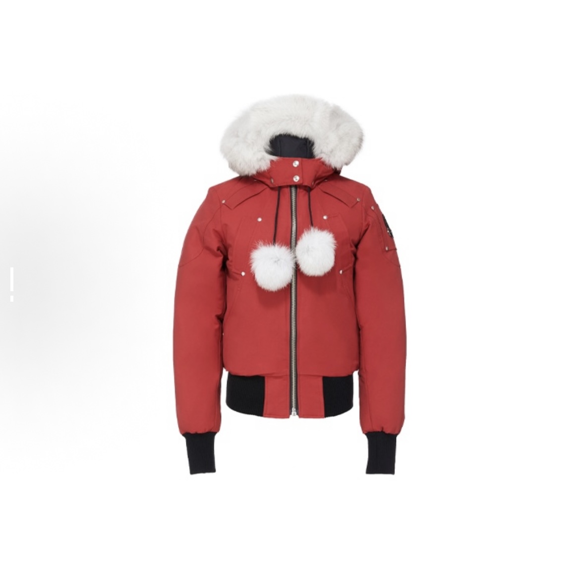 Moose Knuckles Red Jacket White Wool Collar(NFC)