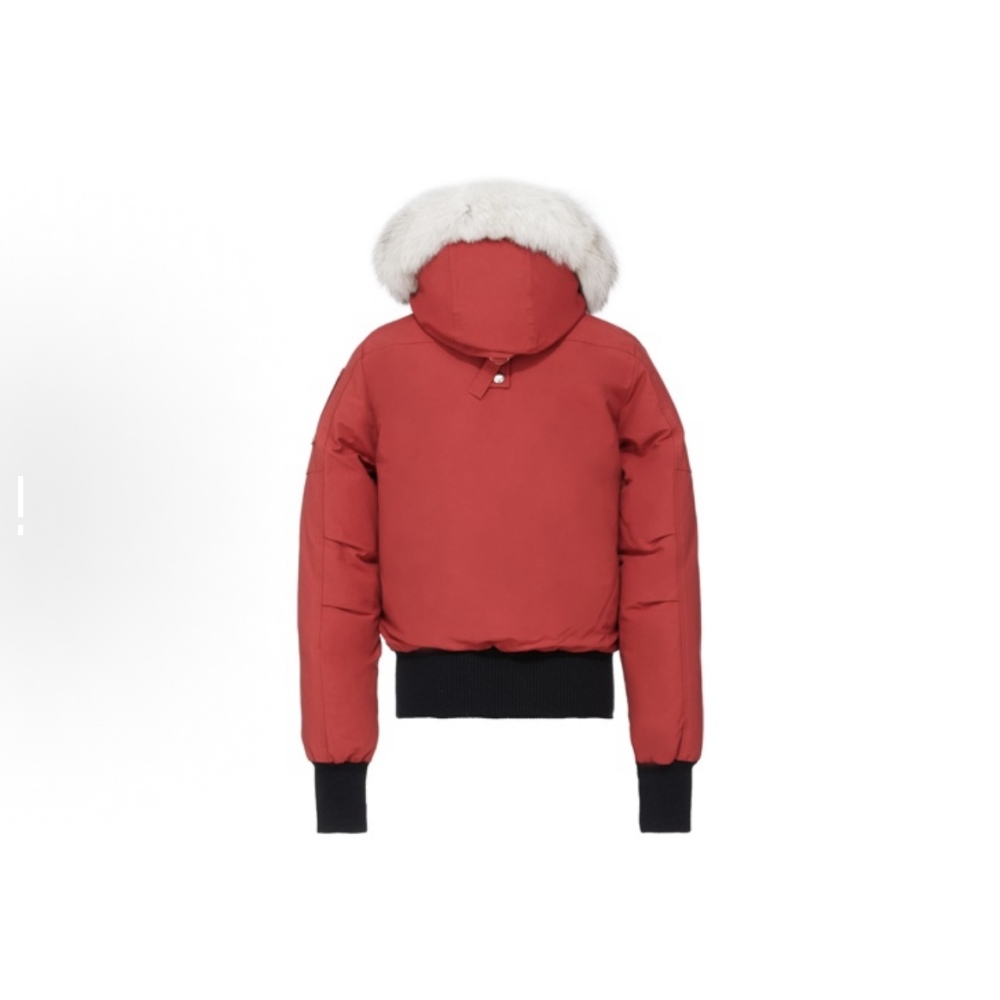 Moose Knuckles Red Jacket White Wool Collar（NFC) 