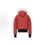 Moose Knuckles Red Jacket White Wool Collar（NFC) 
