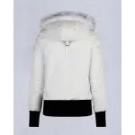 Moose Knuckles White Jacket White Wool Collar（NFC) 