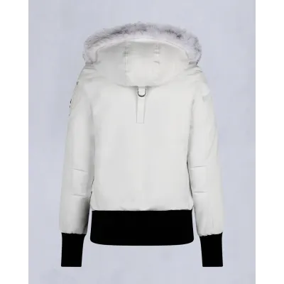 Moose Knuckles White Jacket White Wool Collar（NFC)  02