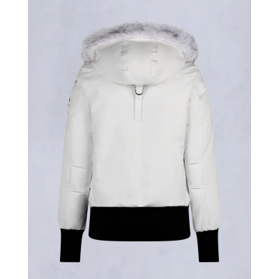 Moose Knuckles White Jacket White Wool Collar（NFC)  02