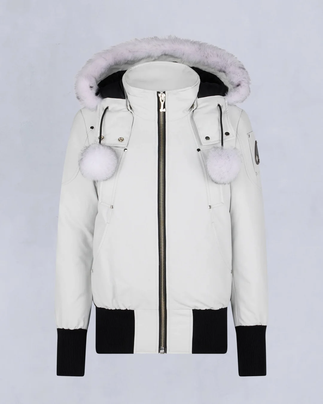 Moose Knuckles White Jacket White Wool Collar(NFC)