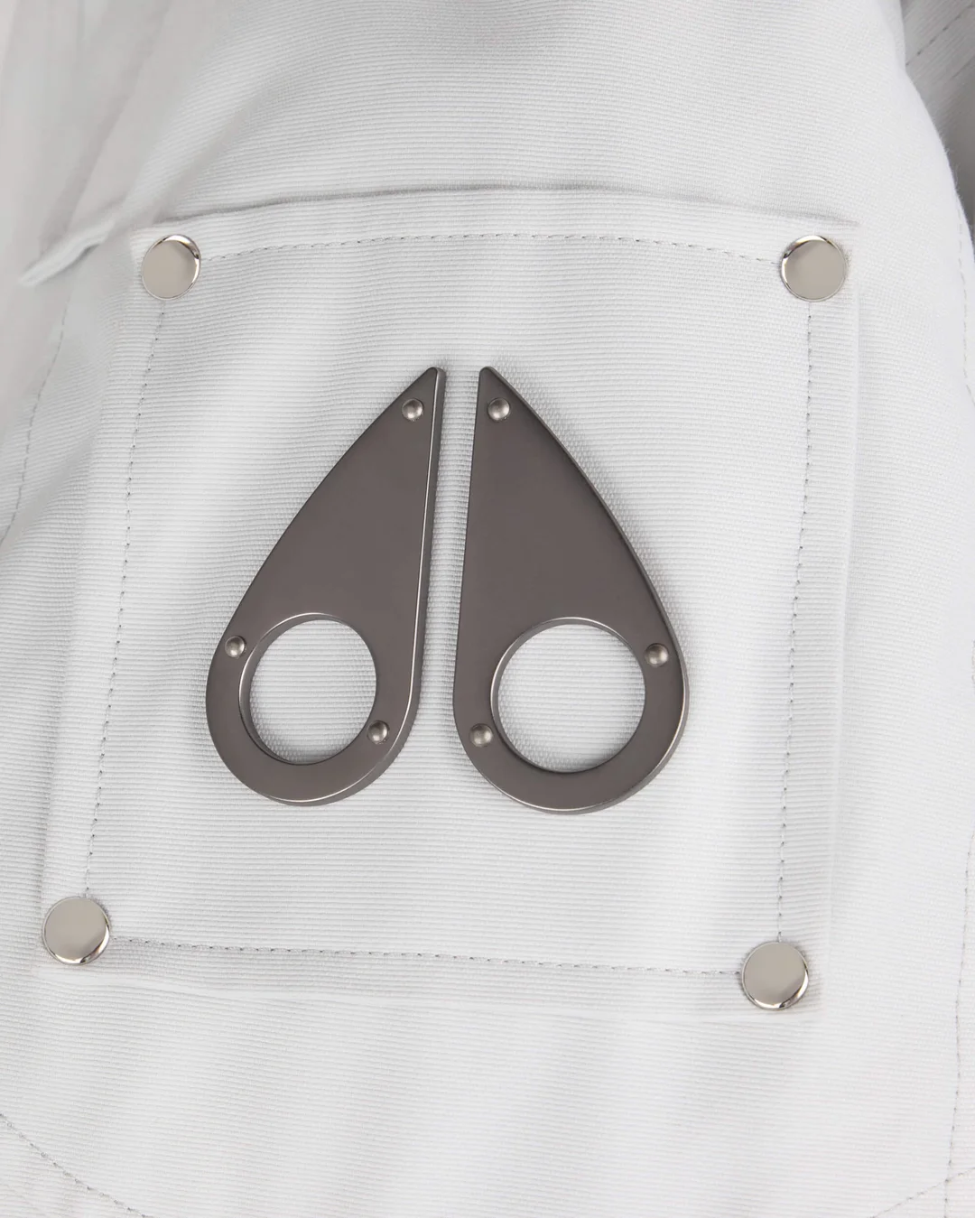 Moose Knuckles White Jacket White Wool Collar(NFC)