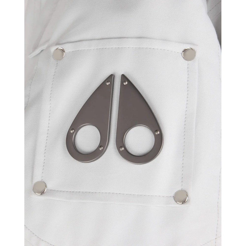 Moose Knuckles White Jacket White Wool Collar（NFC) 