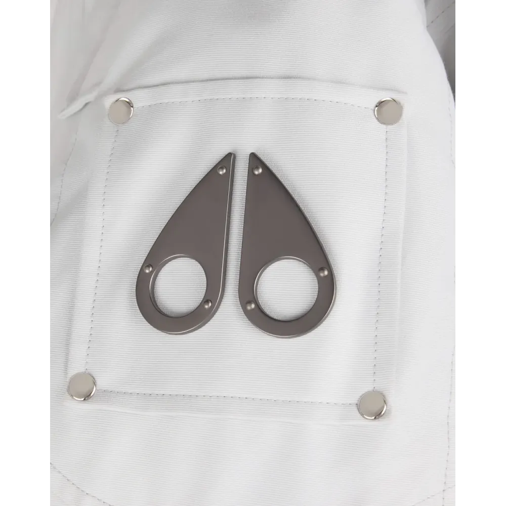 Moose Knuckles White Jacket White Wool Collar（NFC) 