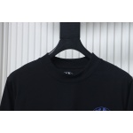 Chrome Hearts Blue Horseshoe Cross Long Sleeve T-Shirt Black