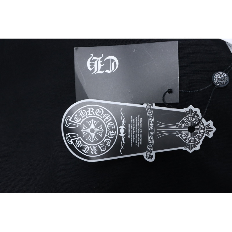 Chrome Hearts Blue Horseshoe Cross Long Sleeve T-Shirt Black