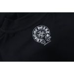 Chrome Hearts Blue Horseshoe Cross Long Sleeve T-Shirt Black