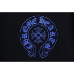 Chrome Hearts Blue Horseshoe Cross Long Sleeve T-Shirt Black