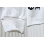Chrome Hearts Blue Horseshoe Cross Long Sleeve T-Shirt White