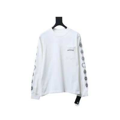 Chrome Hearts Fleur Cross Long Sleeve T-Shirt White 02