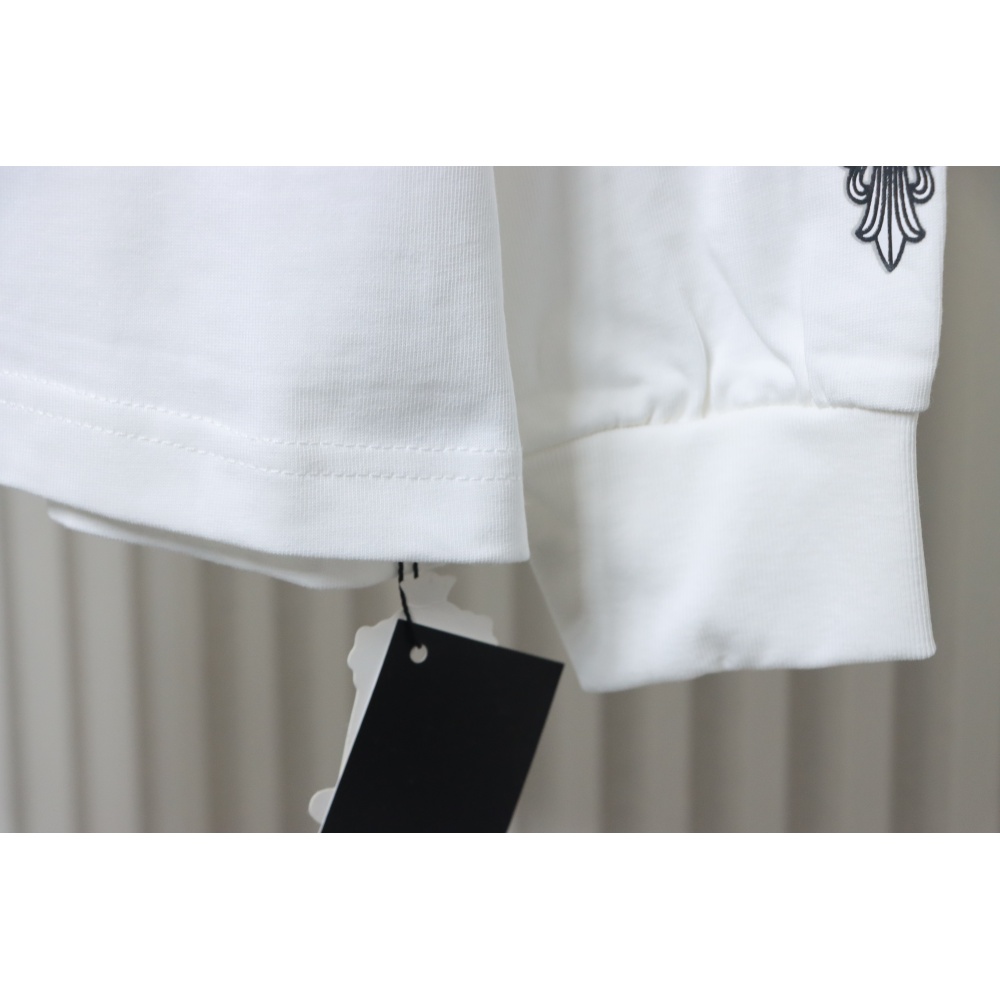 Chrome Hearts Fleur Cross Long Sleeve T-Shirt White