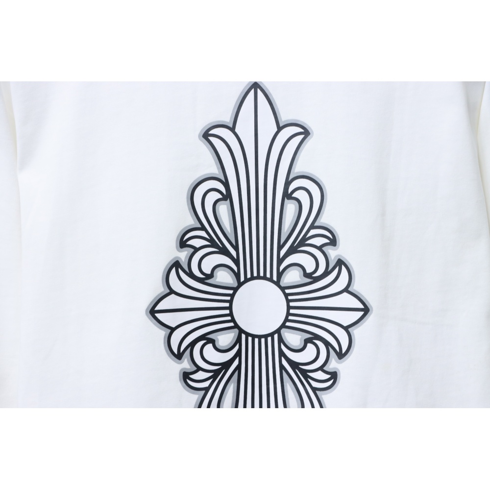 Chrome Hearts Fleur Cross Long Sleeve T-Shirt White