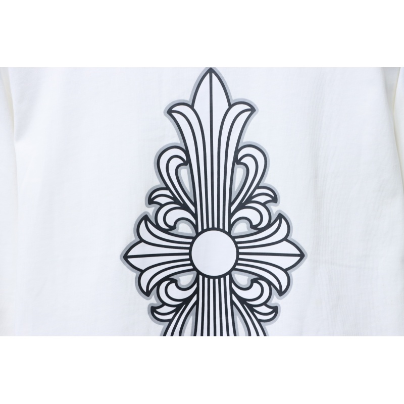 Chrome Hearts Fleur Cross Long Sleeve T-Shirt White