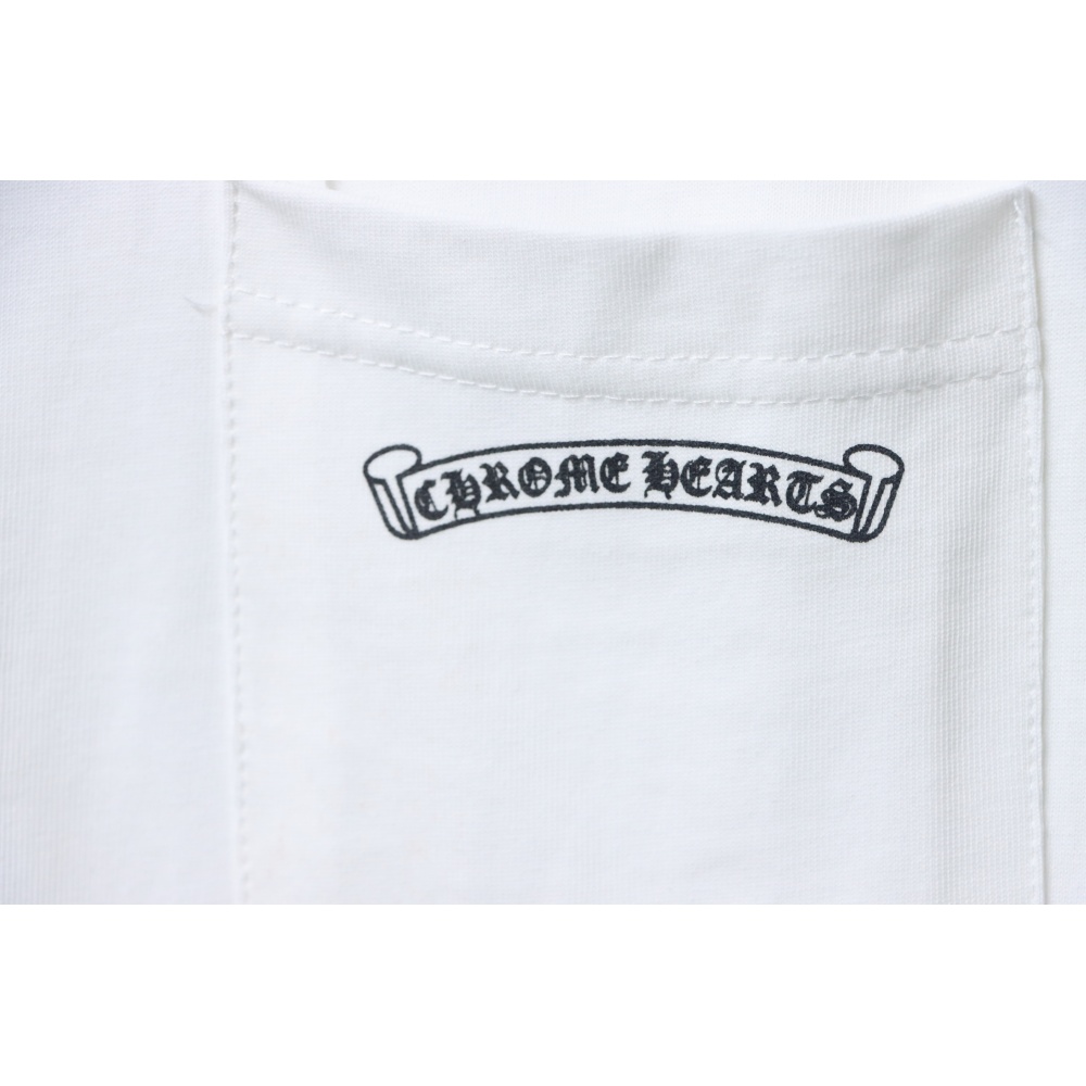 Chrome Hearts Fleur Cross Long Sleeve T-Shirt White