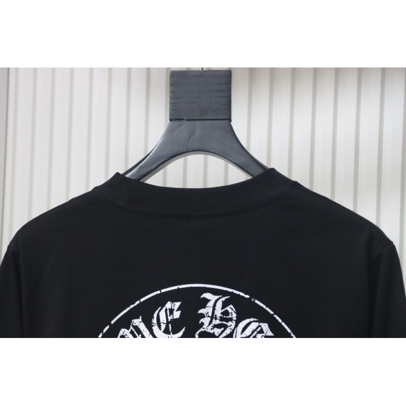 Chrome Hearts Back Damaged Horseshoe Crewneck Long Sleeve T-Shirt Black