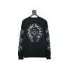 Chrome Hearts Back Damaged Horseshoe Crewneck Long Sleeve T-Shirt Black