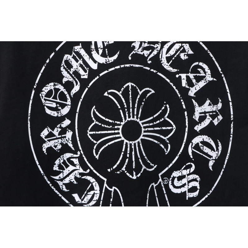 Chrome Hearts Back Damaged Horseshoe Crewneck Long Sleeve T-Shirt Black