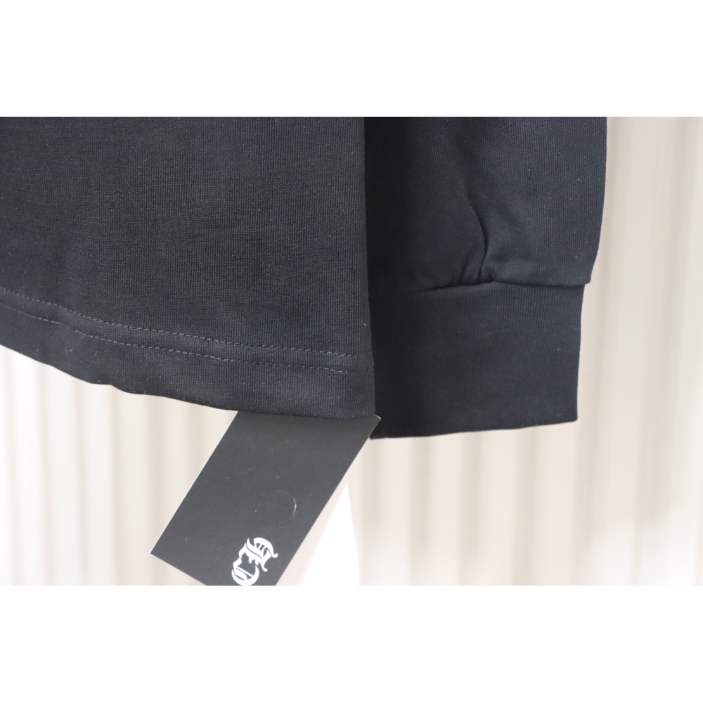 Chrome Hearts Back Damaged Horseshoe Crewneck Long Sleeve T-Shirt Black
