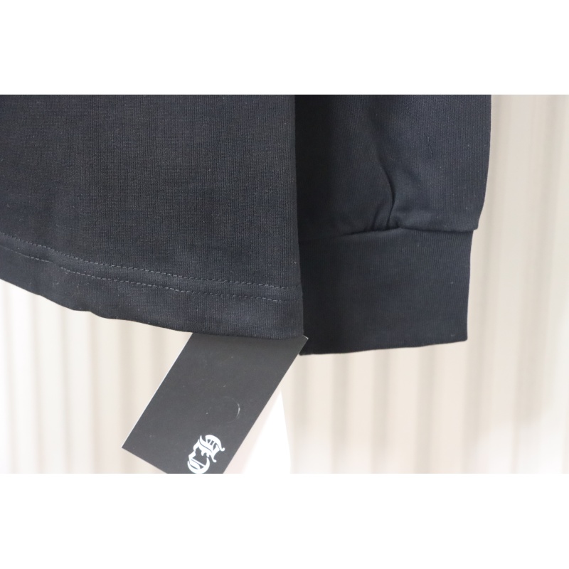 Chrome Hearts Back Damaged Horseshoe Crewneck Long Sleeve T-Shirt Black