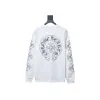 Chrome Hearts Back Damaged Horseshoe Crewneck Long Sleeve T-Shirt White