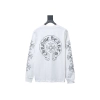 Chrome Hearts Back Damaged Horseshoe Crewneck Long Sleeve T-Shirt White
